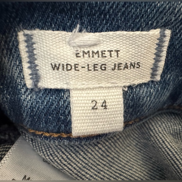 NWT Madewell The Emmett Wide-Leg Full Length Jean Patch Pocket Edition Size 24 - Picture 8 of 9